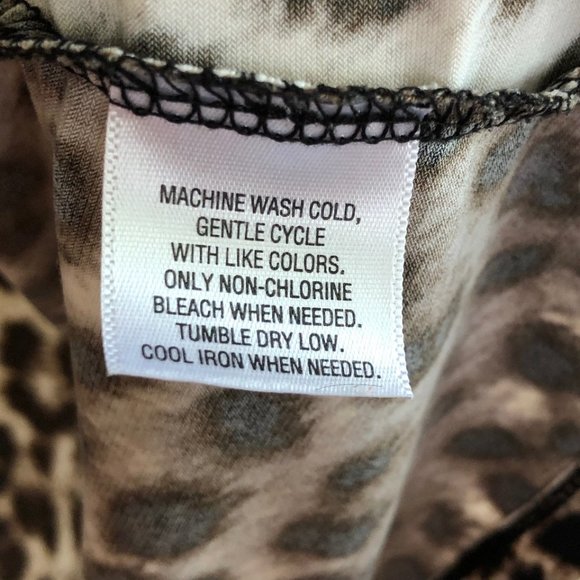 Style & Co L Animal Print Stretch Tank – Square Neck w/ Front Ruching - Picture 5 of 10